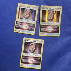 Pokemon Card Earthen Seal Stone Holo Trainer 154/195 Silver Tempest - Image 3