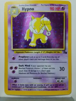 HOLO Hypno 8/62 - NM - RARE Fossil Pokemon Card - $2 Combined Shipping - Image 1
