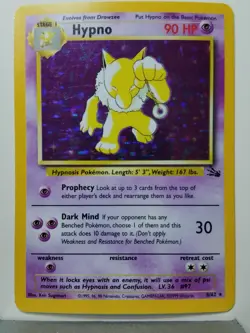 HOLO Hypno 8/62 - NM - RARE Fossil Pokemon Card - $2 Combined Shipping - Image 2