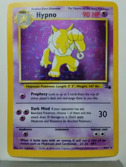 HOLO Hypno 8/62 - NM - RARE Fossil Pokemon Card - $2 Combined Shipping - Image 3