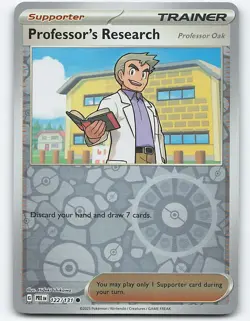 Professor's Research [Professor Oak] #122/131 Reverse Holo Pokemon Card - Image 1