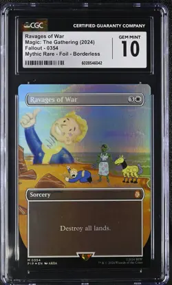 RAVAGES OF WAR Fallout Borderless Foil Mythic CGC 10 MTG [Nostalgium] - Image 1