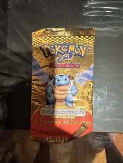Pokemon Expedition Base Set WOTC 2002 Sealed Booster Pack (Blastoise Artwork) - Image 1