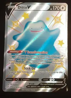Ditto V SV118/SV122 Shining Fates: Shiny Vault Holo Pokemon TCG LP - Image 1