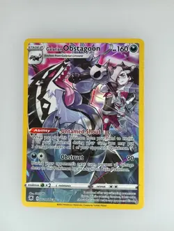2022 Pokemon Astral Radiance Trainer Gallery Galarian Obstagoon TG10/TG30 NM - Image 1