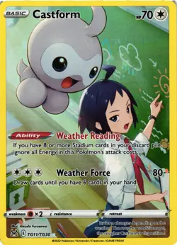Pokemon TCG Castform Lost Origin Trainer Gallery TG11/TG30 Holo Ultra Rare NM - Image 1