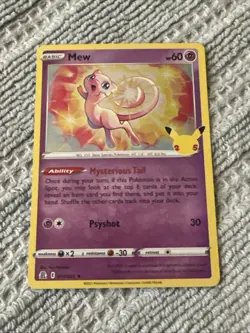 Pokemon TCG Mew 011/025 Celebrations Holo Rare - Image 1