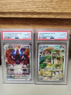 Pokemon TCG PSA 10 Graded Lot of 2 - Lucario 291 BSP CZ and Litten 167/162 TF - Image 1