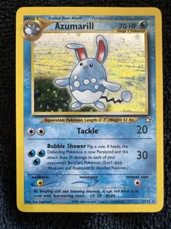 Azumarill Neo Genesis Holo Card 2/111 Unlimited Rare - Image 1