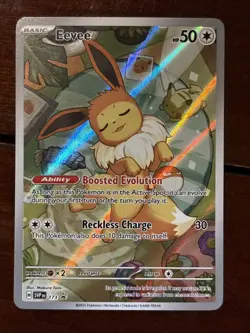 Pokemon Prismatic Evolutions Eevee Promo 173 Black Star Holo - Image 1