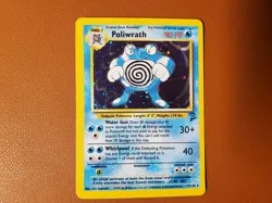 Poliwrath Base Set 2 Holo Rare Pokemon TCG Card 15/130, 2000 NM - Image 1