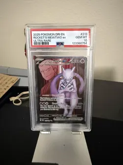 Team Rockets Mewtwo ex PSA 10 English Pokemon Card 213 Destined Rivals 2025 - Image 1