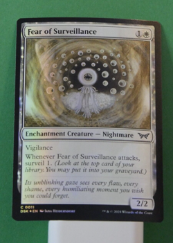 MTG DSK: Fear of Surveillance (Enchantment Creature Nightmare) Common 0011 Foil - Image 1