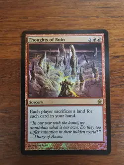Magic Mtg FOIL Saviors of Kamigawa Thoughts of Ruin lightly played - Image 1