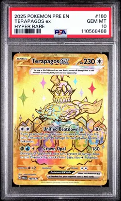 2025 POKEMON PRISMATIC EVOLUTIONS ENG TERAPAGOS ex HYPER RARE PSA 10 - Image 1