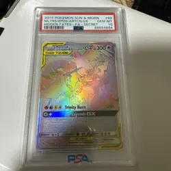 Pokemon 2019 Sun & Moon Hidden Fates Moltres Zapdos Articuno GX #69/68 PSA 10 - Image 1