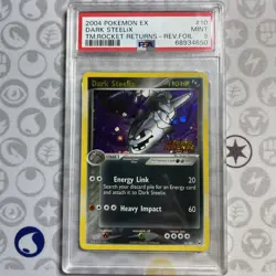Pokemon TCG Dark Steelix #10 PSA 9 EX Team Rocket Returns Stamped Reverse Holo - Image 1