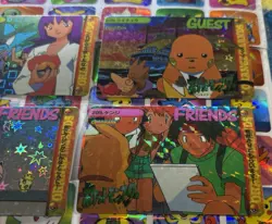 Pokemon Vintage Pocket Monsters Vending HOLO Prism (4x) Stickers 1998 Nintendo - Image 4