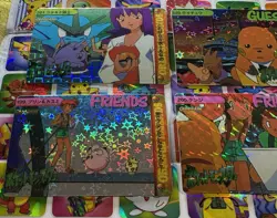 Pokemon Vintage Pocket Monsters Vending HOLO Prism (4x) Stickers 1998 Nintendo - Image 5