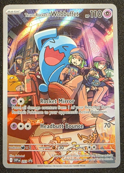 Team Rocket's Wobbuffet 203 Black Star Promo Pokemon Scarlet & Violet NM - Image 1