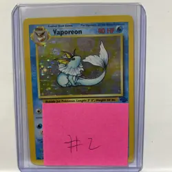 Pokemon TCG Vaporeon Jungle 12/64 Holo Unlimited Holo Rare MP (2) - Image 3