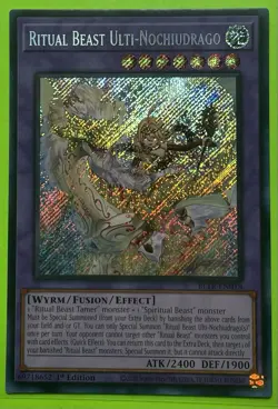 Yugioh Ritual Beast Ulti-Nochiudrago BLTR-EN018 Secret Rare 1st Ed NM - Image 1
