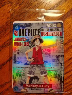 Monkey.D.Luffy (055) (College Basketball US Voyage) P-055 One Piece Promotion... - Image 1