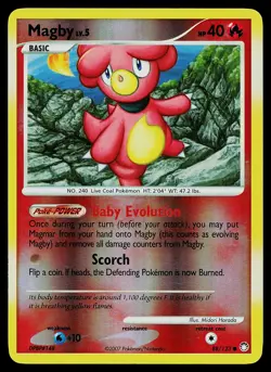 Pokemon Card - Magby Mysterious Treasures 88/123 Reverse Holo - Image 1