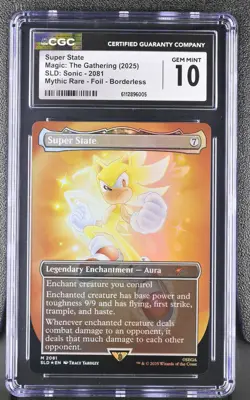 2025 MTG SECRET LAIR DROP SONIC: FRIENDS & FOES-FOIL #2081 Super State CGC 10 - Image 1