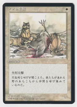 Miscut Japanese Tundra Wolves Proof MP 4th FBB Artist Quinton Hoover 1996 MTG AP - Image 1