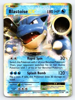 Blastoise EX Ultra Rare XY - Evolutions 21/108 MP - Pokemon TCG - Image 1