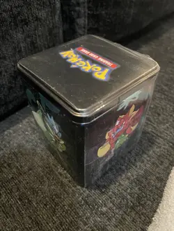 Pokemon TCG Stacking Tins Factory SEALED - NEW 2025 3 Booster Packs, 2 Stickers - Image 1