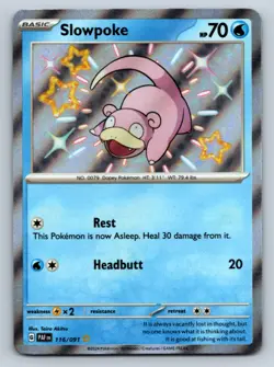 Slowpoke Shiny Rare Holo SV: Paldean Fates 116/091 NM - Pokemon TCG - Image 1