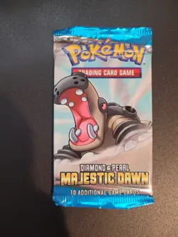 Pokemon Diamond & Pearl Majestic Dawn Booster Pack Factory Sealed (Hippowdon) - Image 1