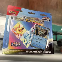 Pokemon TCG Scarlet Violet Prismatic Evolutions Tech Sticker Collection Glaceon - Image 1