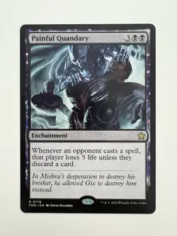 Painful Quandary MTG Magic the Gathering Card NM Near Mint FDN - Image 1