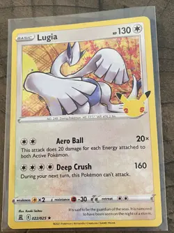 Pokemon Holo Rare Lugia 022/025 Celebrations 25th Pokemon Card NM-MT! - Image 1