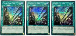 3 x MP23-EN260 Exosister Pax - Secret Rare 1st Edition Near Mint YuGiOh Cards - Image 1