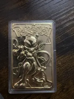 1999 Pokemon 23K Gold Plated Mewtwo Trading Card Burger King Limited Edition - Image 1
