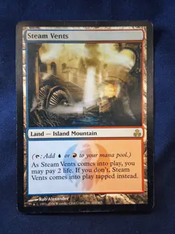 MTG Steam Vents Guildpact Regular Rare MP - Image 1