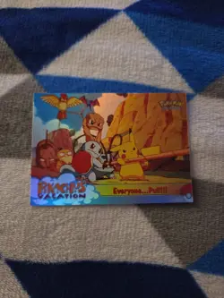 Pokemon Topps Pikachu's Vacation Everyone Pull #52 Holo Blue Logo - Image 1