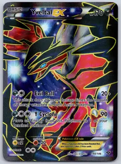 Yvetal EX (Full Art) 144/146 (LP) - 2014 XY Base Set - Ultra Rare Pokemon TCG - Image 1