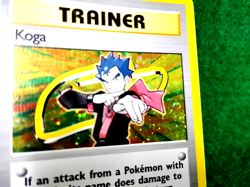 POKEMON TCG KOGA - Trainer - Gym Challenge 19/132 Unlimited HOLO Rare SWIRL - Image 2
