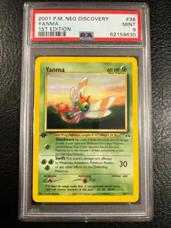 Pokemon Neo Discovery #36 - Yanma - MINT - 1st Edition - PSA 9 Rare! - Image 1