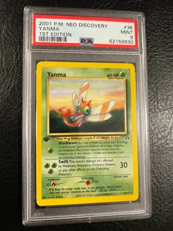 Pokemon Neo Discovery #36 - Yanma - MINT - 1st Edition - PSA 9 Rare! - Image 3