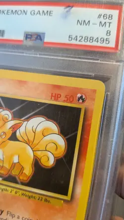 1999 POKEMON #68 VULPIX BASE SET UNLIMITED HP 50 ERROR NM-MT PSA 8 - Image 4