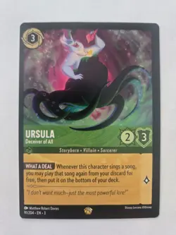 Disney Lorcana Ursula Deceiver of All Into the Inklands Legendary Emerald 91/204 - Image 1