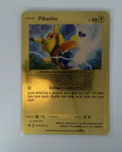 Pikachu Libre Superhero Gold Foil Pokemon Card 90hp 076/073 SECRET RARE 030/030 - Image 1