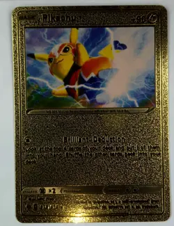Pikachu Libre Superhero Gold Foil Pokemon Card 90hp 076/073 SECRET RARE 030/030 - Image 2