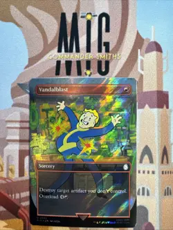 Vandalblast ✨ Borderless SURGE FOIL ✨ MTG NM Near Mint Fallout (0883) - Image 1